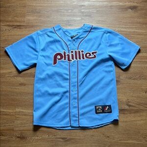 Majestic Kids Blue Phillies jersey